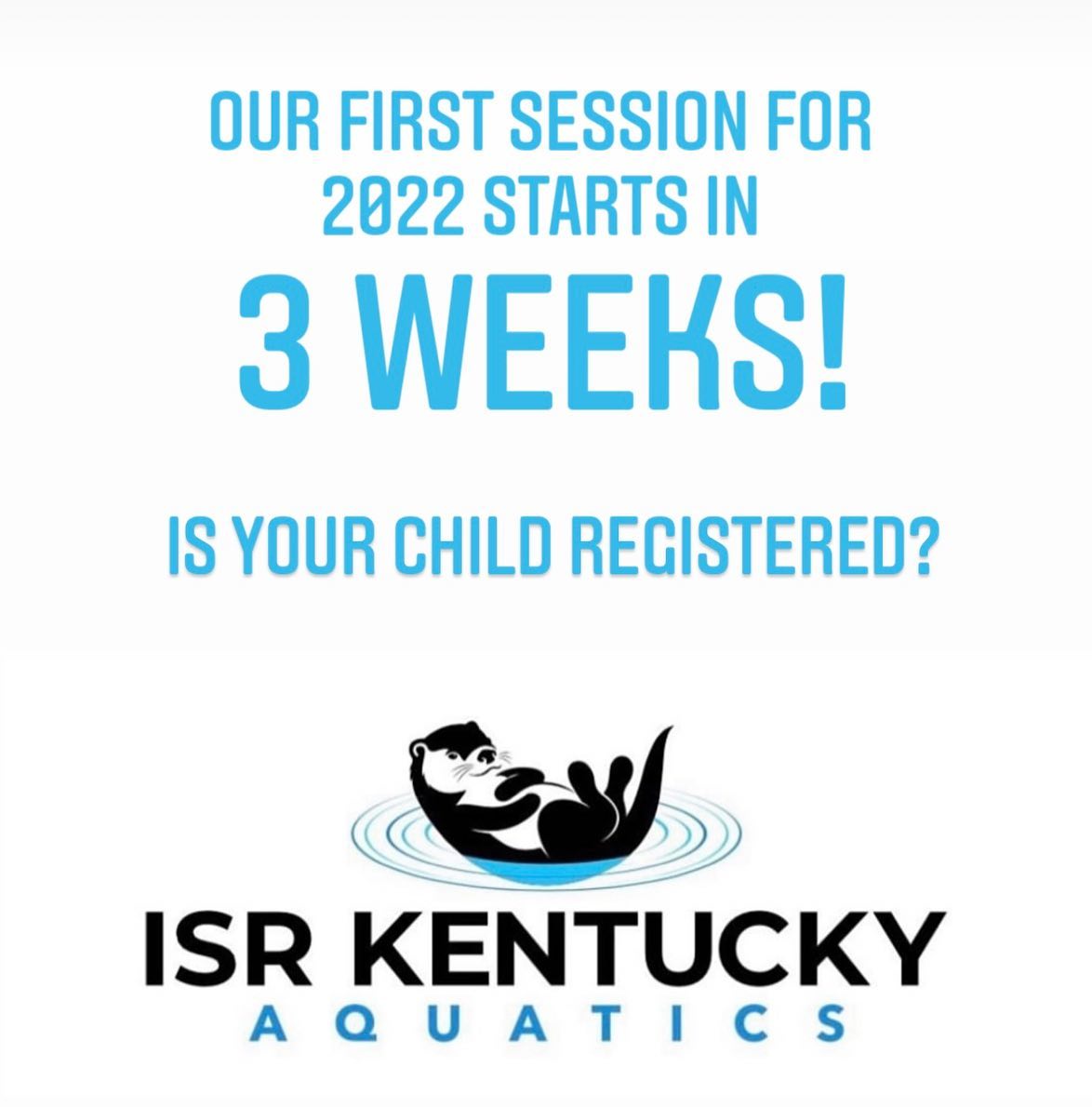 Our first session for 2022 starts in 3 WEEKS! Is your child registered?

NOW is the best perfect time to get your child ready for spring break and summer swimming. Don’t wait and put off these life saving lessons until later in the spring. Sessions fill quickly and your preferred time slot might now be available. 

New student spots for January 24
3:50 pm, 4:10 pm, 5:10 pm, 5:20 pm

Refresher spots for February 7 & 21
3:10 pm 
(Later evening time slots available upon request!)

More refresher spots will become available March 14th—time slots TBA. 

Book today. See link in bio!